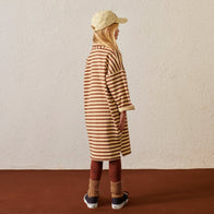 New Weekend House Kids Dog Stripe Polo Oversized Children's Dress Brown Sand | BIEN BIEN bienbienshop.com