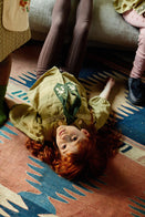 Apolina Sally Children's Embroidered Blouse with Ties Lichen Green / BIEN BIEN bienbienshop.com