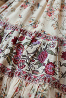 Bonjour Kid's Tiered Collar Long Dress Birds Flower Print | BIEN BIEN