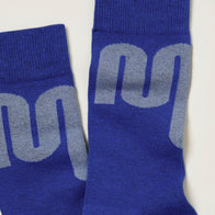 Main Story UK Kid's Mid-Calf Sock Electric Blue Squiggle | BIEN BIEN bienbienshop.com
