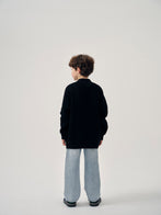 Main Story UK Kid's Oversized Knit Button Cardigan Black | BIEN BIEN bienbienshop.com