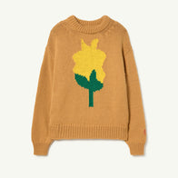 NEW The Animals Observatory Flower Bull Kid's Pullover Sweater Beige | BIEN BIEN bienbienshop.com