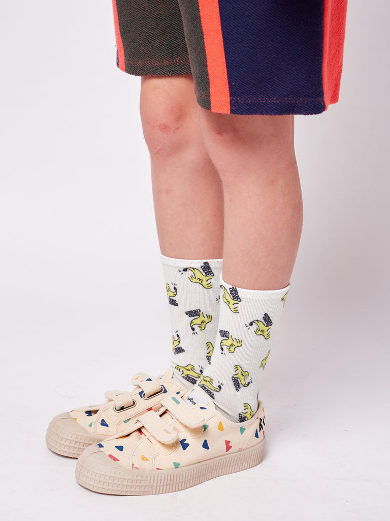 NEW Bobo Choses Sniffy  Kid's Mid-Calf Socks Beige | BIEN BIEN bienbienshop.com