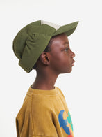 Bobo Choses Kid Mr O'Clock Quilted Padded Cap Army Green | BIEN BIEN bienbienshop.com