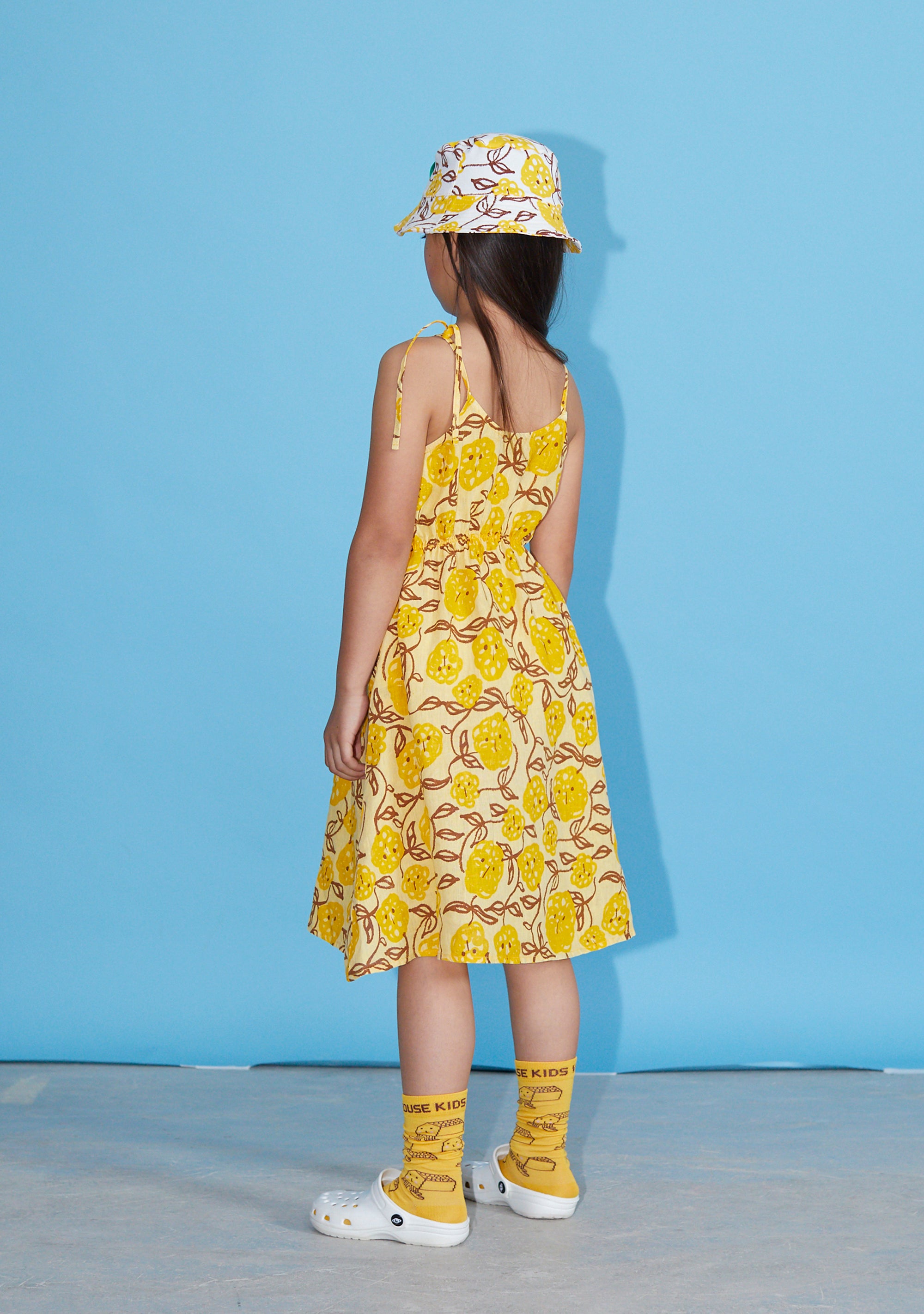 NEW Weekend House Kids Mimosa Kid's Strappy Dress Yellow Flower | BIEN BIEN bienbienshop.com