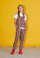 NEW Weekend House Kids Stripes Kid's Linen Pants Brown and Pink | BIEN BIEN bienbienshop.com