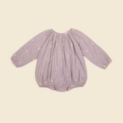 Apolina Cleo Kid's Organic Cotton Embroidered Wisteria Lavender | BIEN BIEN bienbienshop.com
