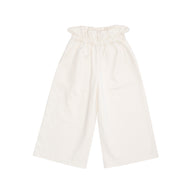 Bacabuche Paper Bag Kid's Trouser Ivory Bleached Denim | BIEN BIEN www.bienbienshop.com