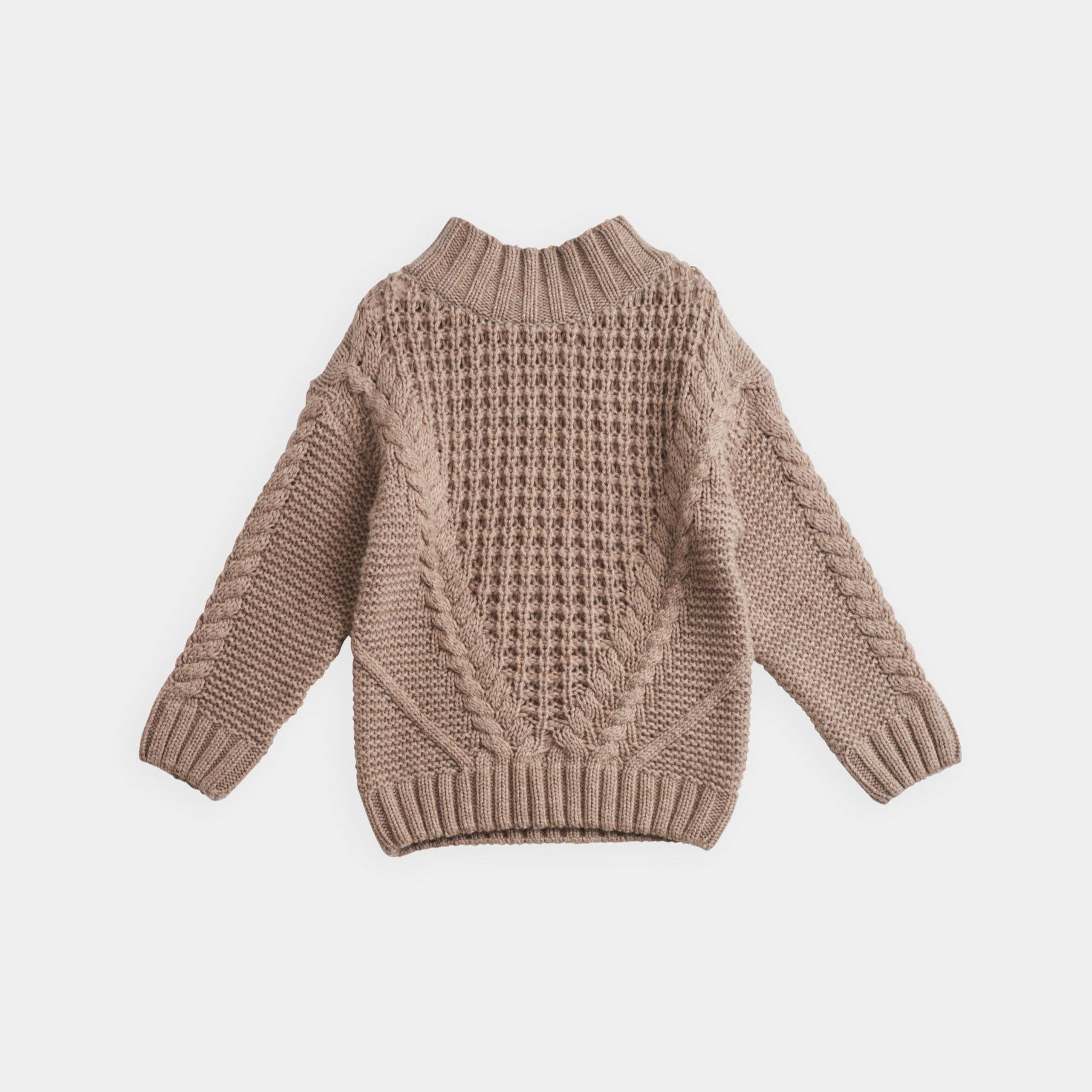 New - Belle Enfant Cable Knit Unisex Baby & Children's Sweater Hazelnut | BIEN BIEN www.bienbienshop.com