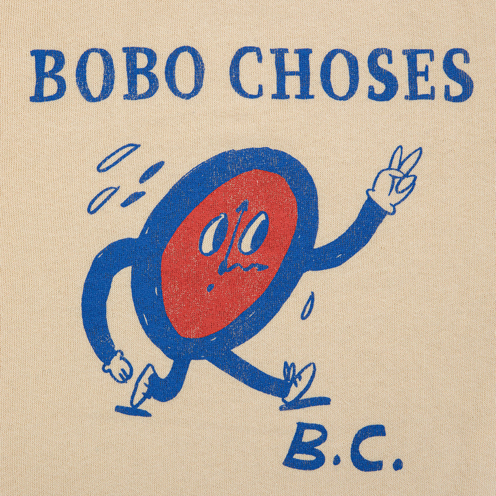 Bobo Choses Walking Clock Kid's Sweatshirt Beige Blue | BIEN BIEN bienbienshop.com