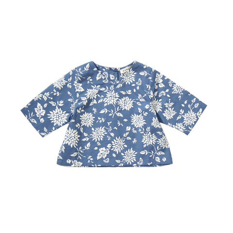Caramel Shallot Baby Top in Cornflower Blue Kimono | BIEN BIEN