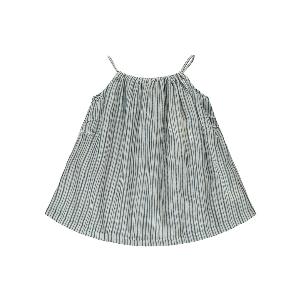 Caramel London Windermere Baby Dress in Striped Blue | BIEN BIEN