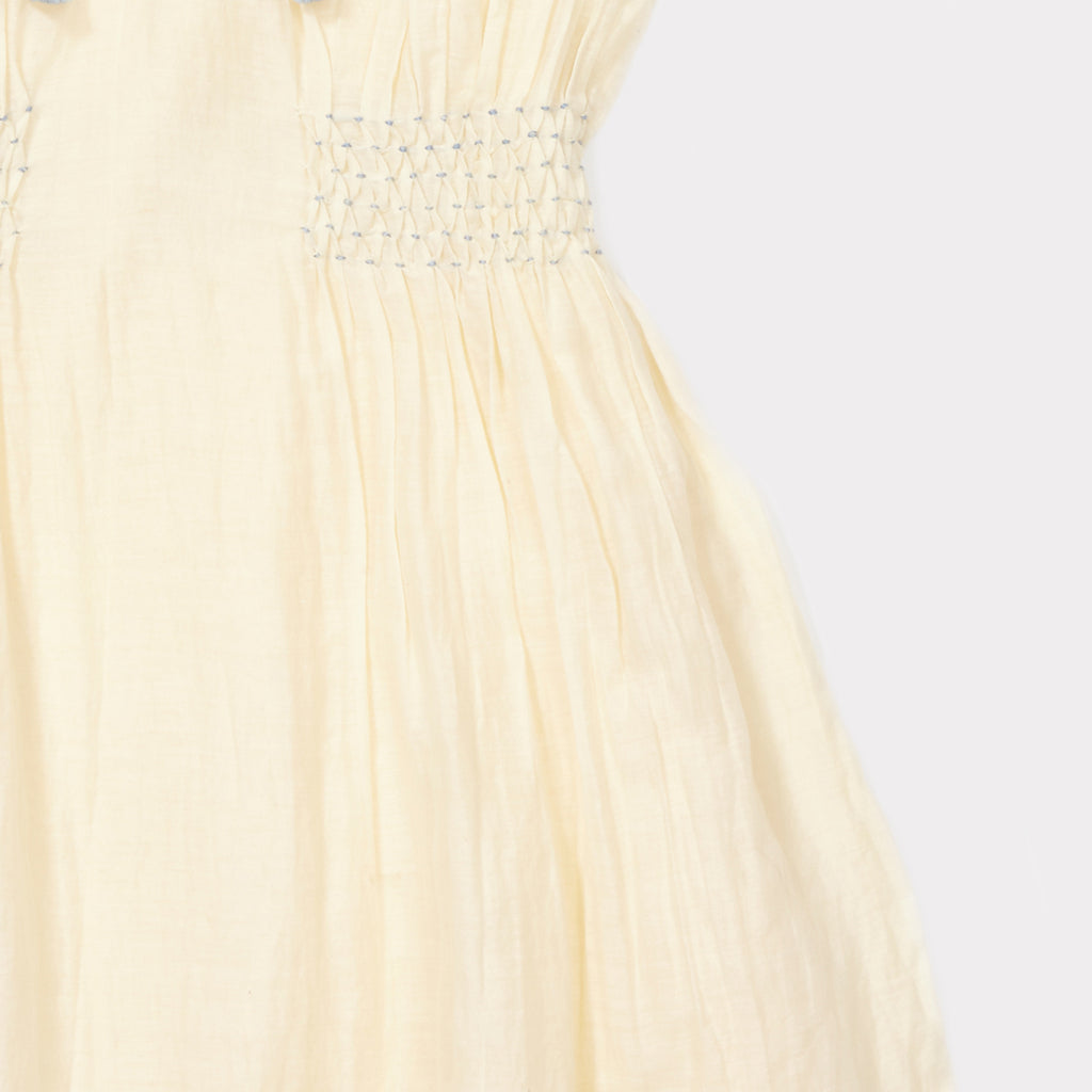 Caramel London Brezel Girl's Dress in Pale Yellow | BIEN BIEN