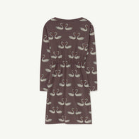 NEW The Animals Observatory Crab Kid's Dress Deep Brown Swans