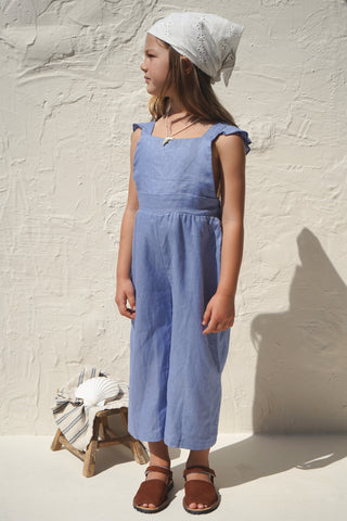 NEW House of Paloma Matilde Kid's Playsuit Thermale Linen Blue | BIEN BIEN bienbienshop.com