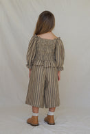 House of Paloma Matisse Kid's Culotte Pant Jute Stripe Linen | BIEN BIEN bienbienshop.com