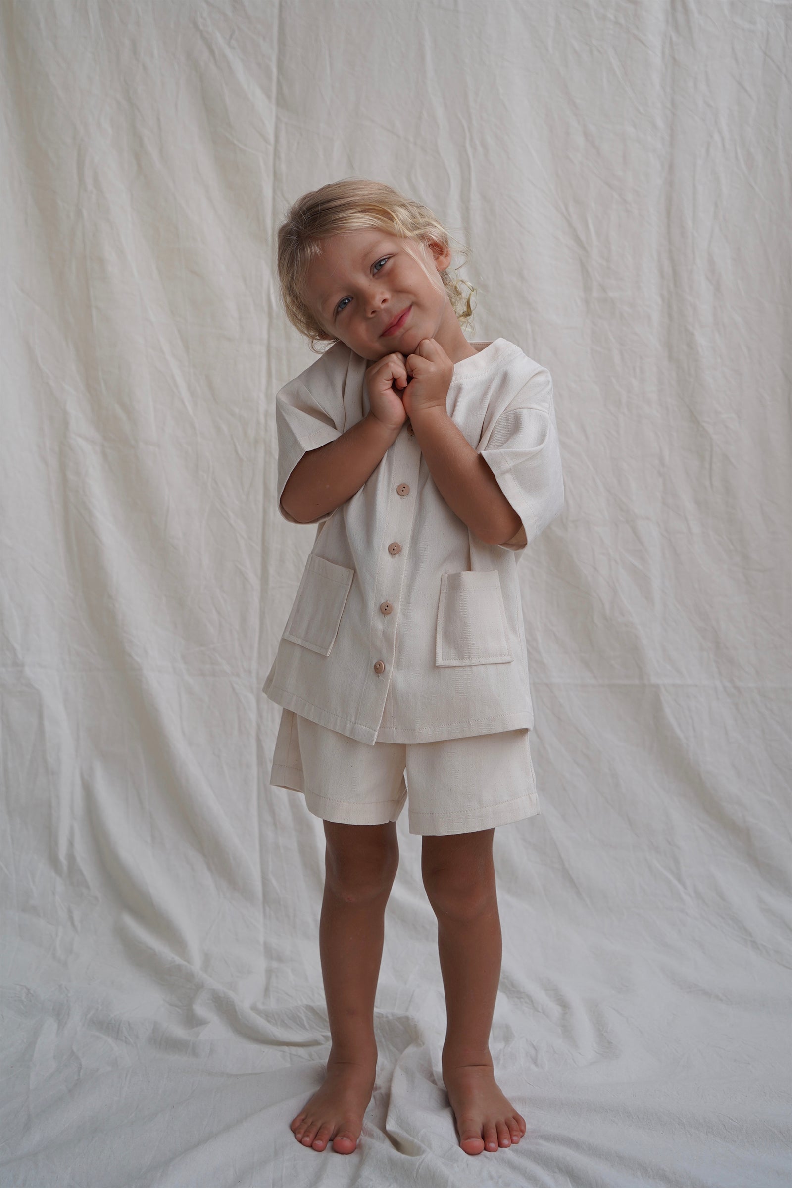 House of Paloma Pascal Kid's Short Sleeve Top Ecru NEW | BIEN BIEN