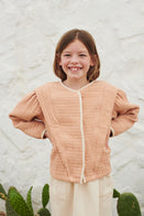 NEW LiiLU Quilted Fiona Puff Kid's Jacket Apricot Cream | BIEN BIEN bienbienshop.com