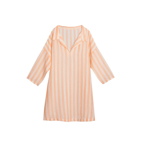 Little Creative Factory Striped Girl's Tunic in Apricot Stripe | BIEN BIEN
