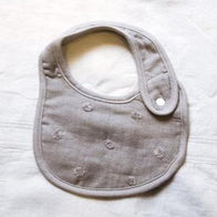 Makié x Uchino Gauze Baby Bib in Gray Dot | BIEN BIEN