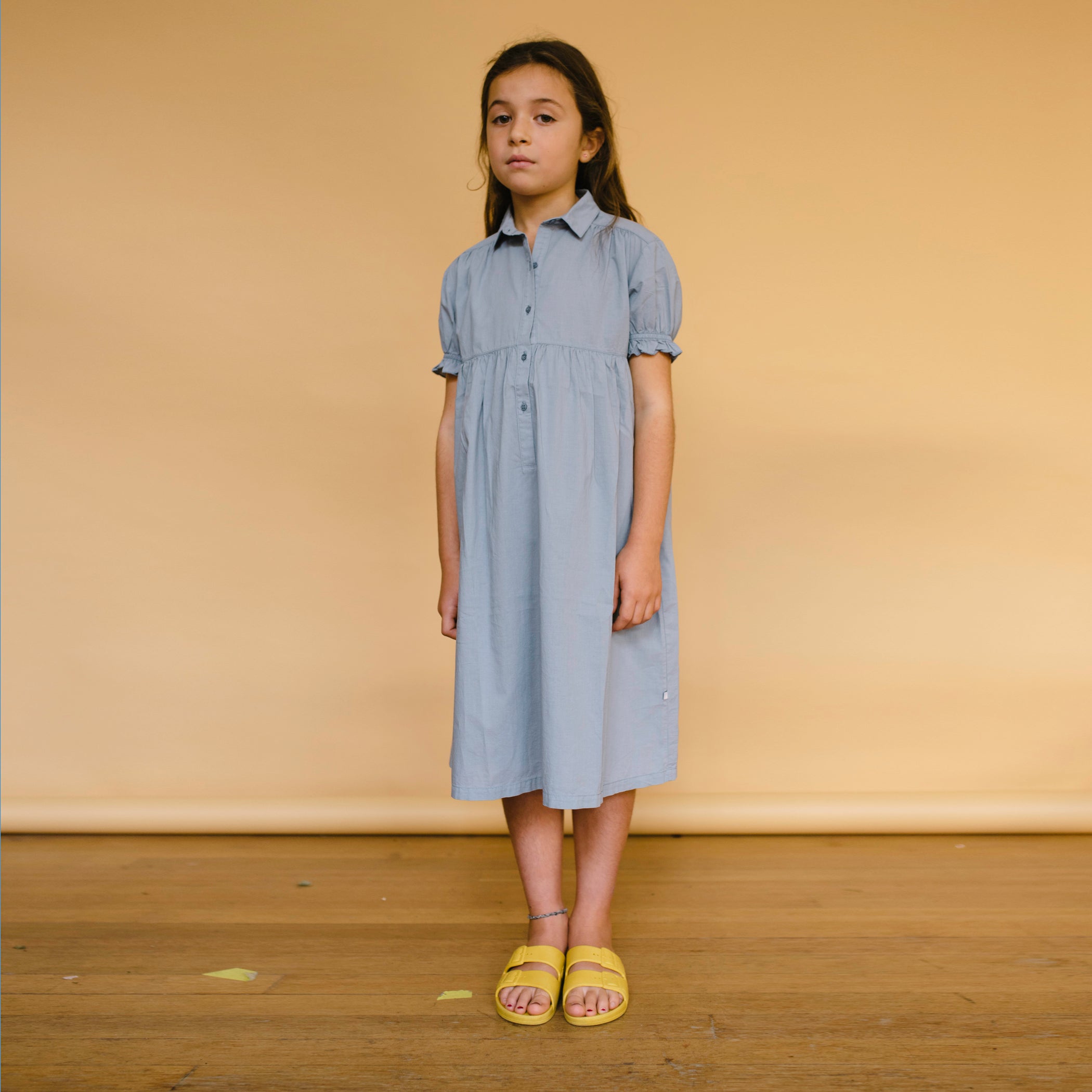 Repose AMS Dreamy Girl's Shirt Dress Ironlike Bleuish | BIEN BIEN
