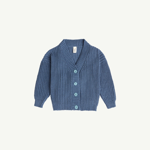 Summer & Storm Chunky Cardigan Sweater Blue Baby & Kid | BIEN BIEN bienbienshop.com