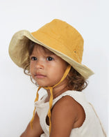 Summer & Storm Baby Brim Sun Hat Sunshine/Pastel Linen | BIEN BIEN