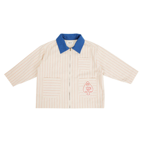 Tambere Kasper Kid's Jacket Cream Red Stripe Blue Collar | BIEN BIEN bienbienshop
