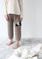 Tambere Knit Kid's Patch Pants in Mocha Beige | BIEN BIEN