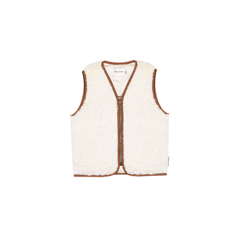 NEW The New Society Wool Kid's Teddy Waistcoat Vest Natural Ivory
