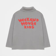 Weekend House Kids Red Logo Long Sleeve Turtleneck Grey | BIEN BIEN bienbienshop.com